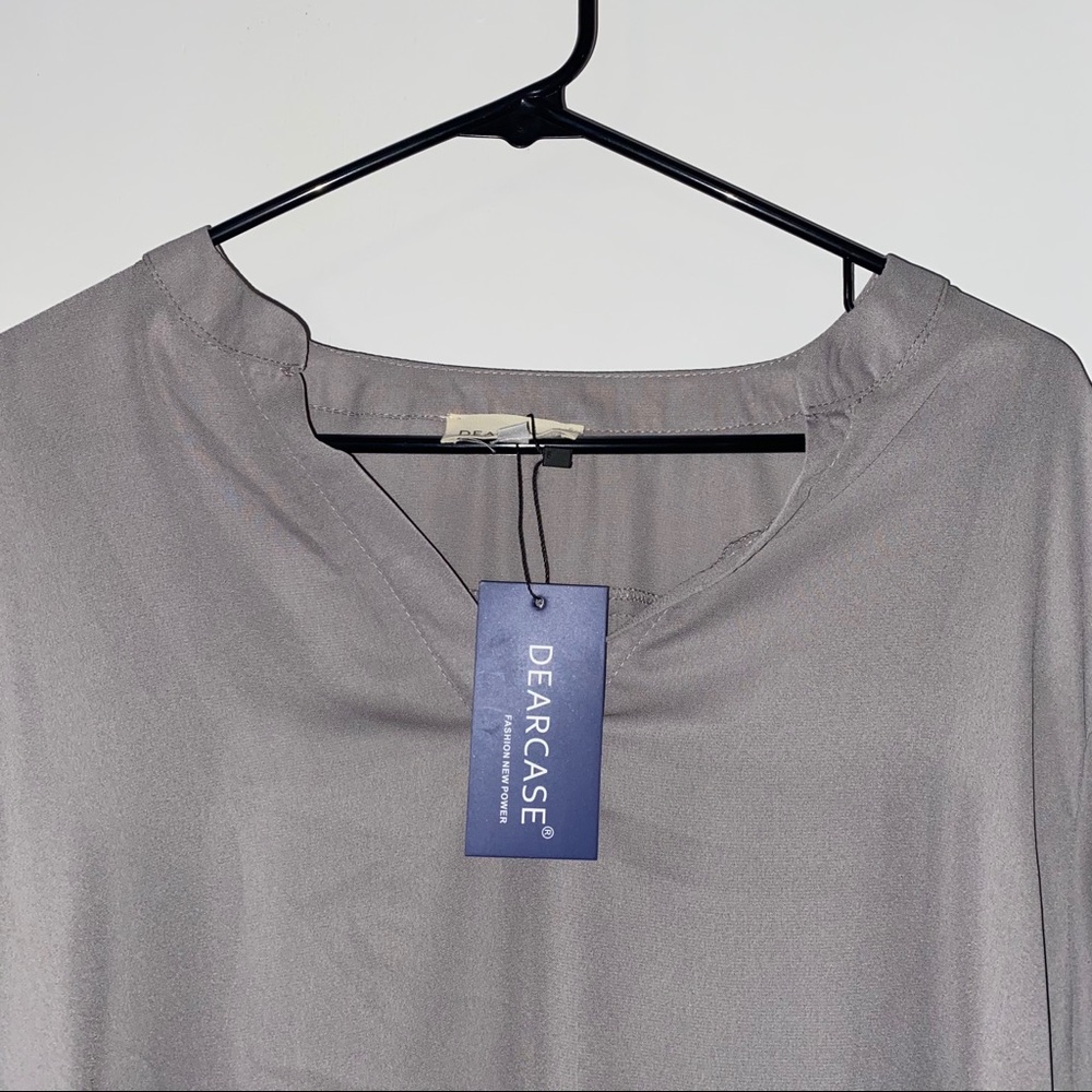 Dearcase Blouse Gray NWT - Picture 2 of 12